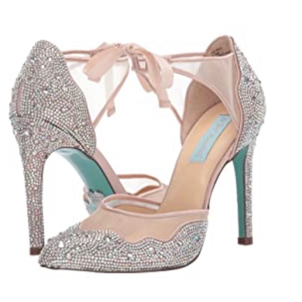 Iris Pump - Blue by Betsy Johnson - Champagne